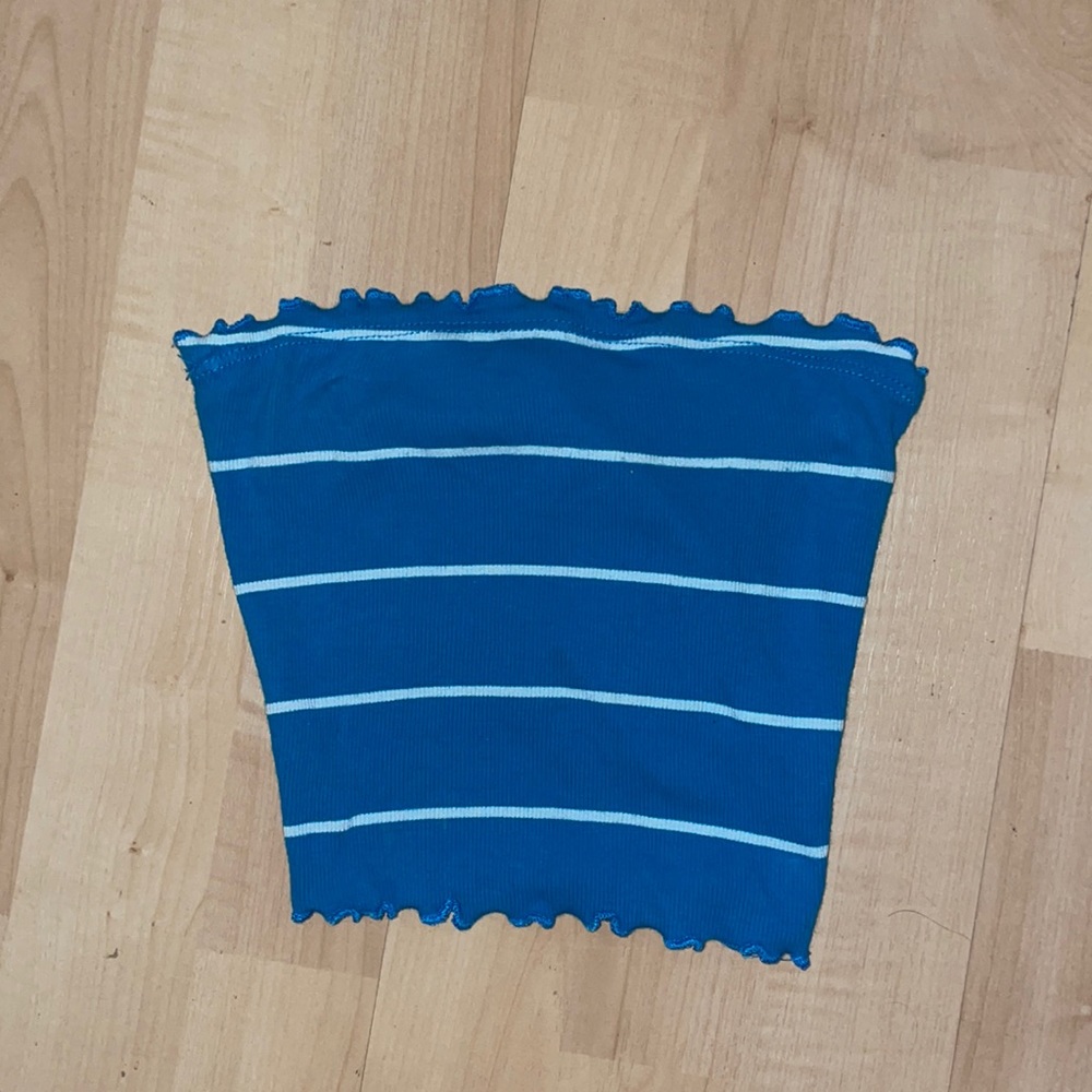 Tillys Blue Tube Top Crop